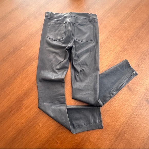 J Brand L8001 Women’s Mid-Rise Legging in Stretch Lamb Leather Black Gray 27 - Picture 5 of 8